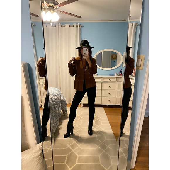 Vintage brown suede coat - Picture 4 of 6